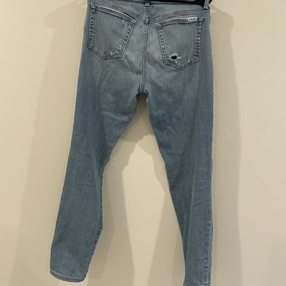 Joe's Jeans Blue Skinny Distressed Denim Boyfriend Slim Ankle